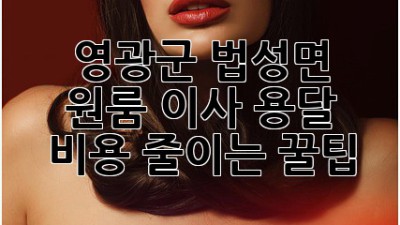 영광군 법성면 원룸 이사, 용달 비용 줄이는 꿀팁!