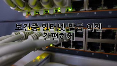보건증 인터넷 발급, 이젠 간편하게!